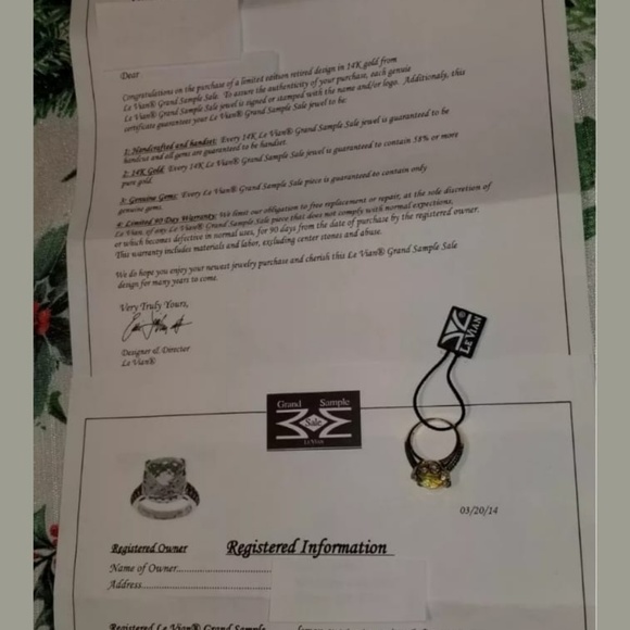 LeVian Diamond Citrine & Tsavorite 14k Yellow Gold - Picture 7 of 8